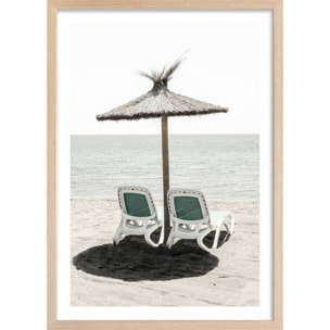 Poster coin d'ombre Affiche + cadre en bois - Chêne