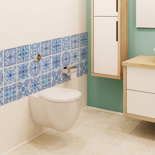 Stickers muraux - Sticker Mural Carrelage adhésif Cuisine Salle de Bain - 9 STICKERS CARRELAGES AZULEJOS SANTINO