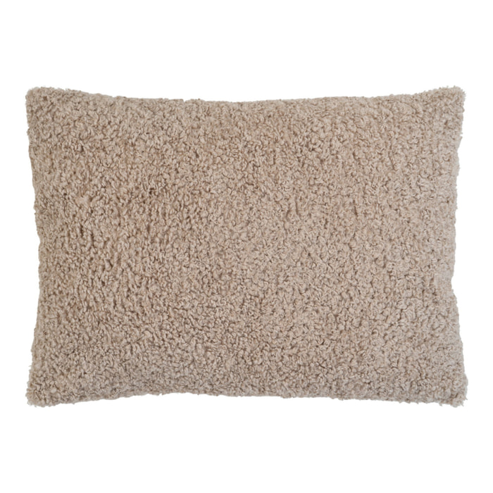 Tavira Cuscino Rettangolare in Bouclé Grigio-Beige 45x60 cm