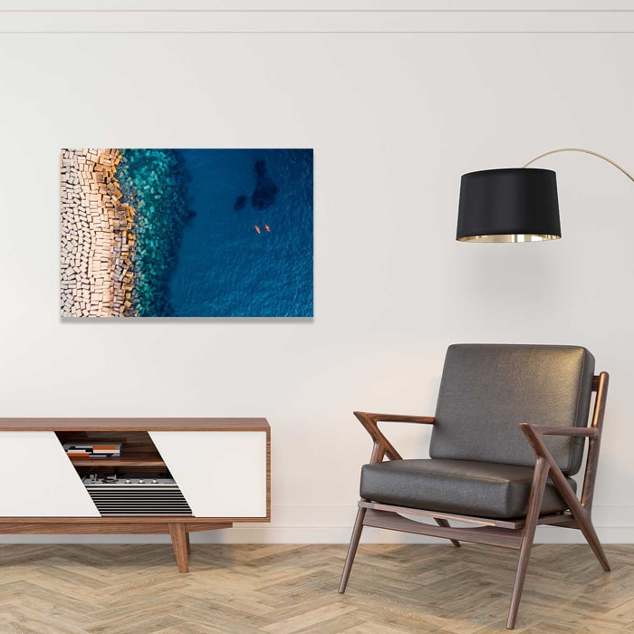 Tableau digue vue d'en haut Tableau plexiglas