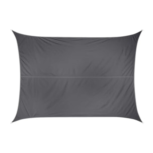Voile d'ombrage rectangulaire "Curacao" gris 4x3m en polyester