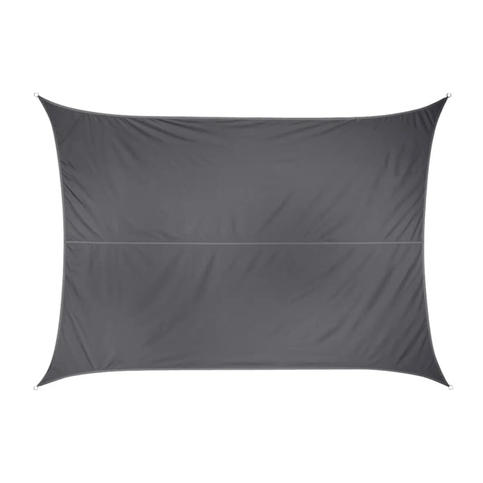 Voile d'ombrage rectangulaire "Curacao" gris 4x3m en polyester