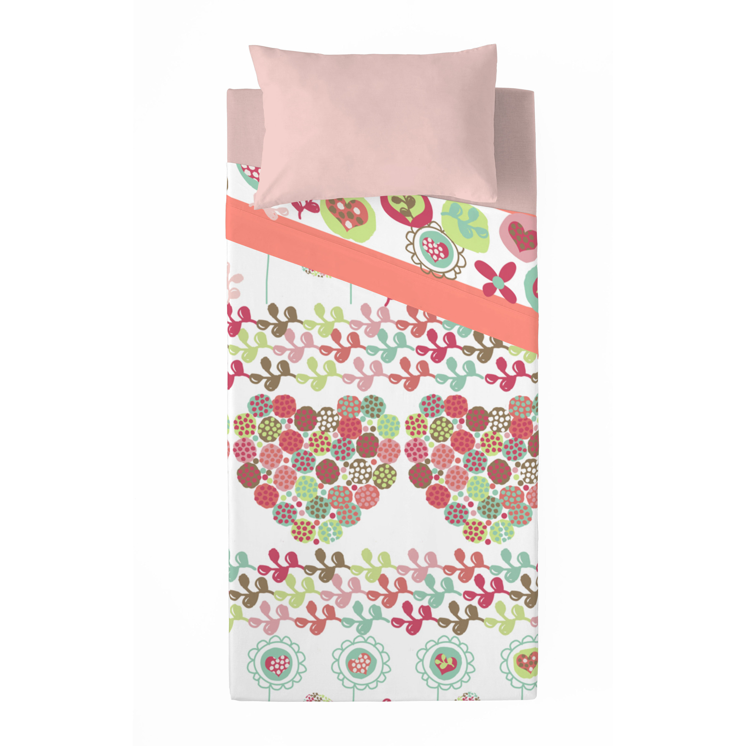 Cool Kids - Juego de Sábanas Estampadas - Infantil - Incluye 1 Funda de Almohada - 100% Algodón - Tropical Analy