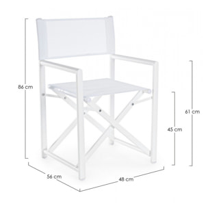 Set di 2 poltroncine TAYLOR bianche pieghevoli