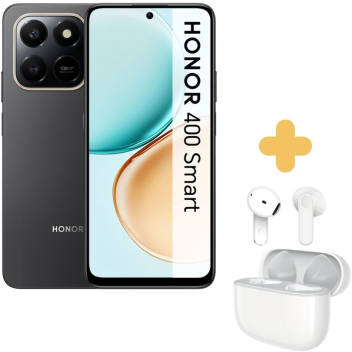 Smartphone HONOR Pack HONOR 400 Smart Noir 128Go 4G + EarBuds X7e Active
