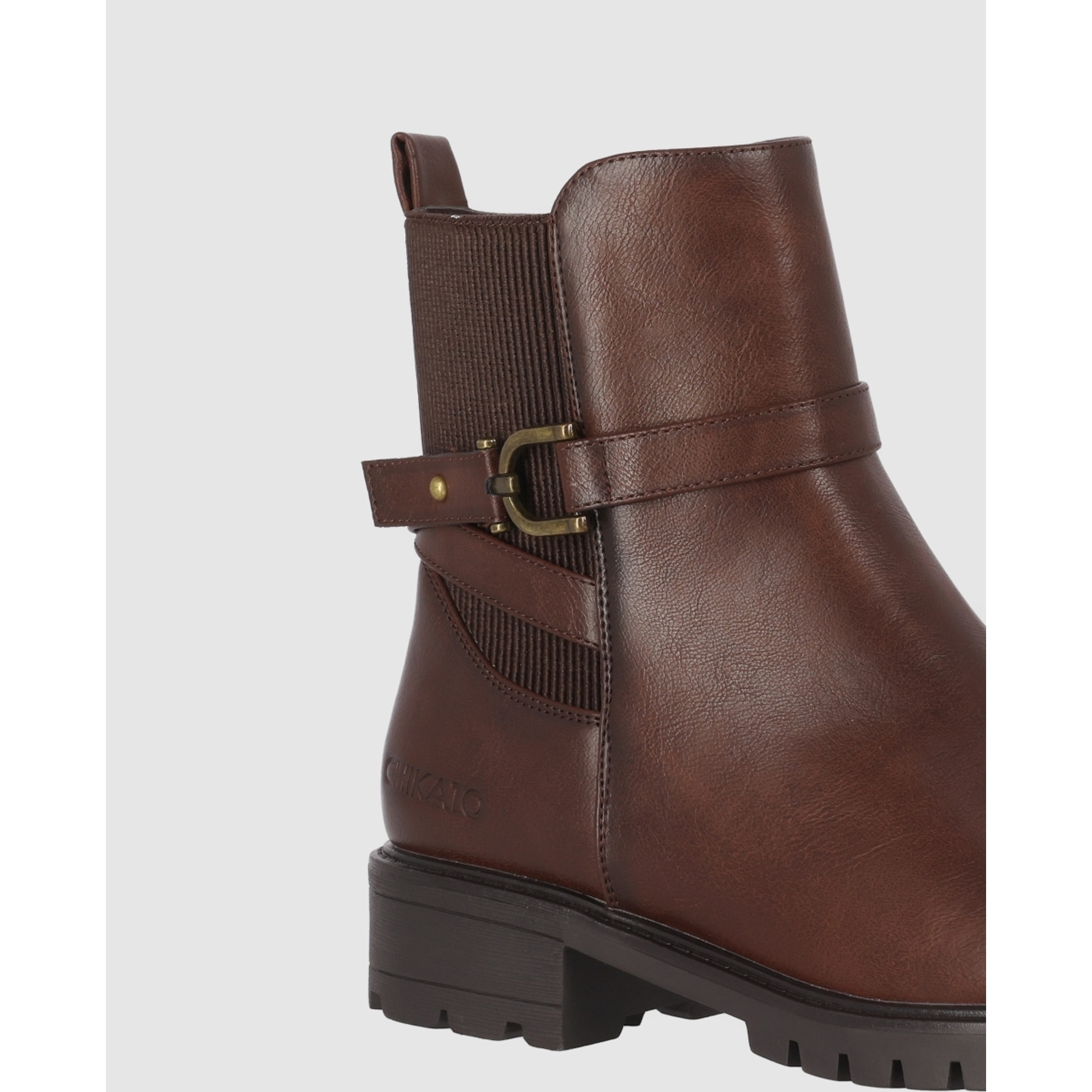 Botines - Marron - Tacón: Bajo