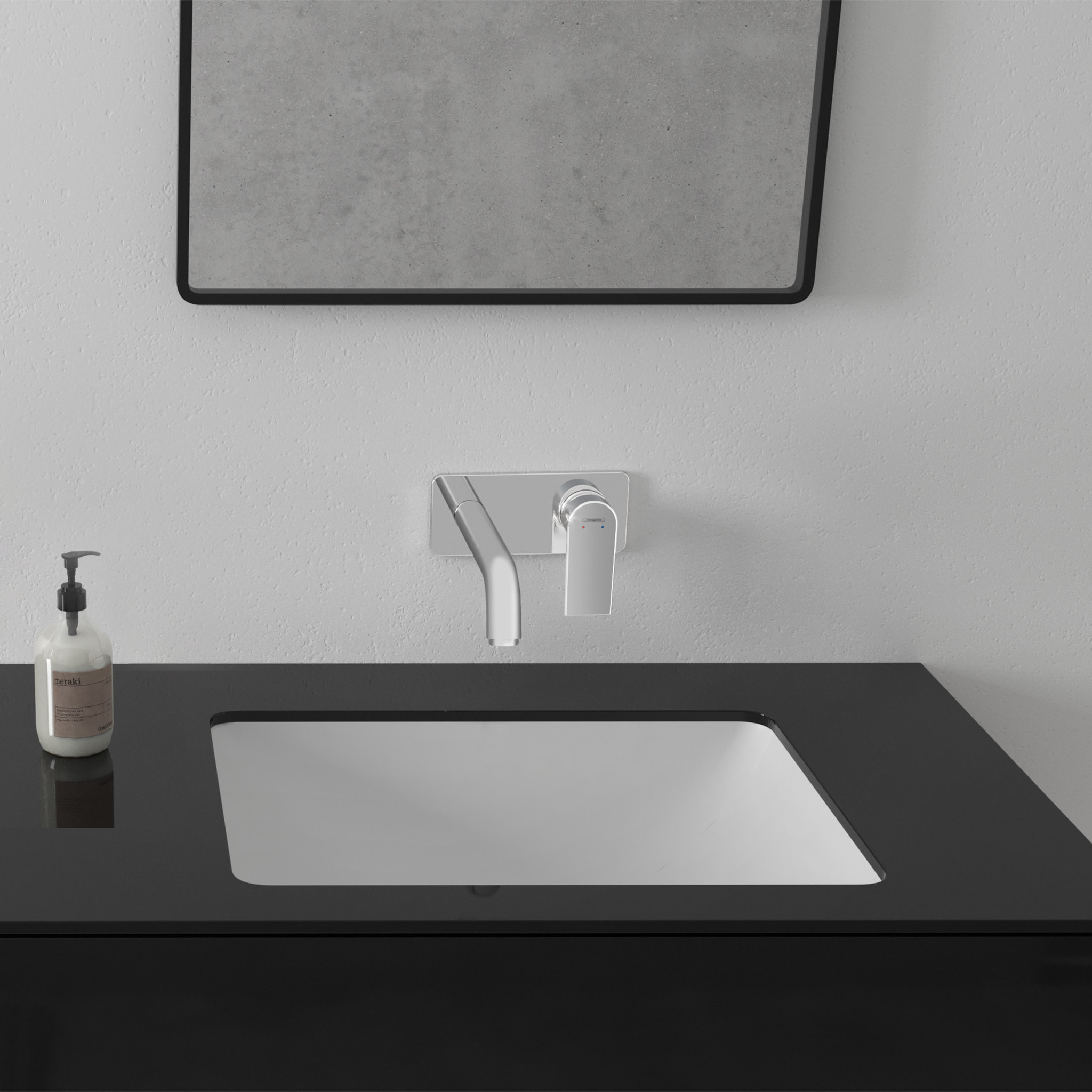 Mitigeur lavabo encastré mural Vernis Shape Chromé