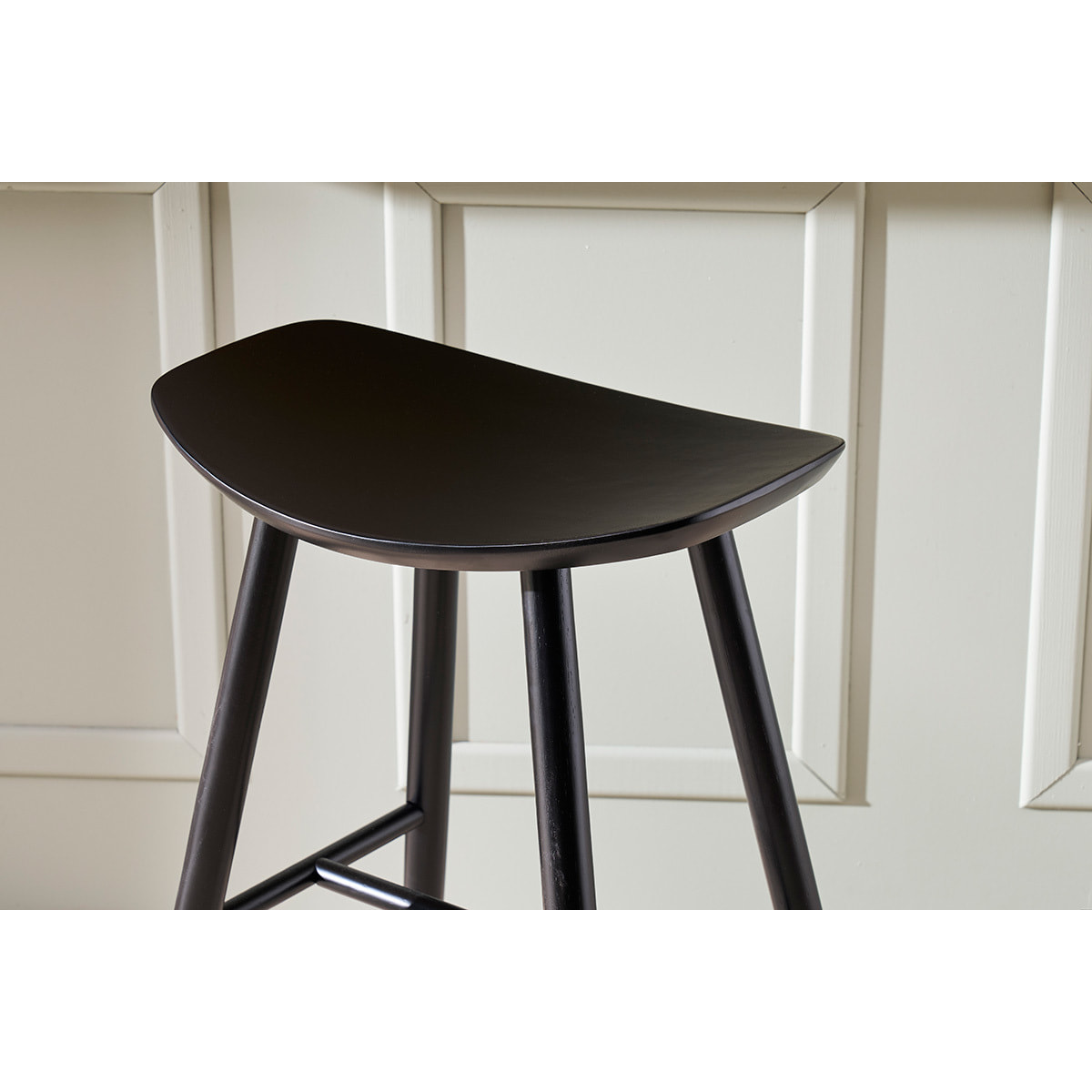 Tabourets de bar noirs H65 cm (lot de 2) DEMORY