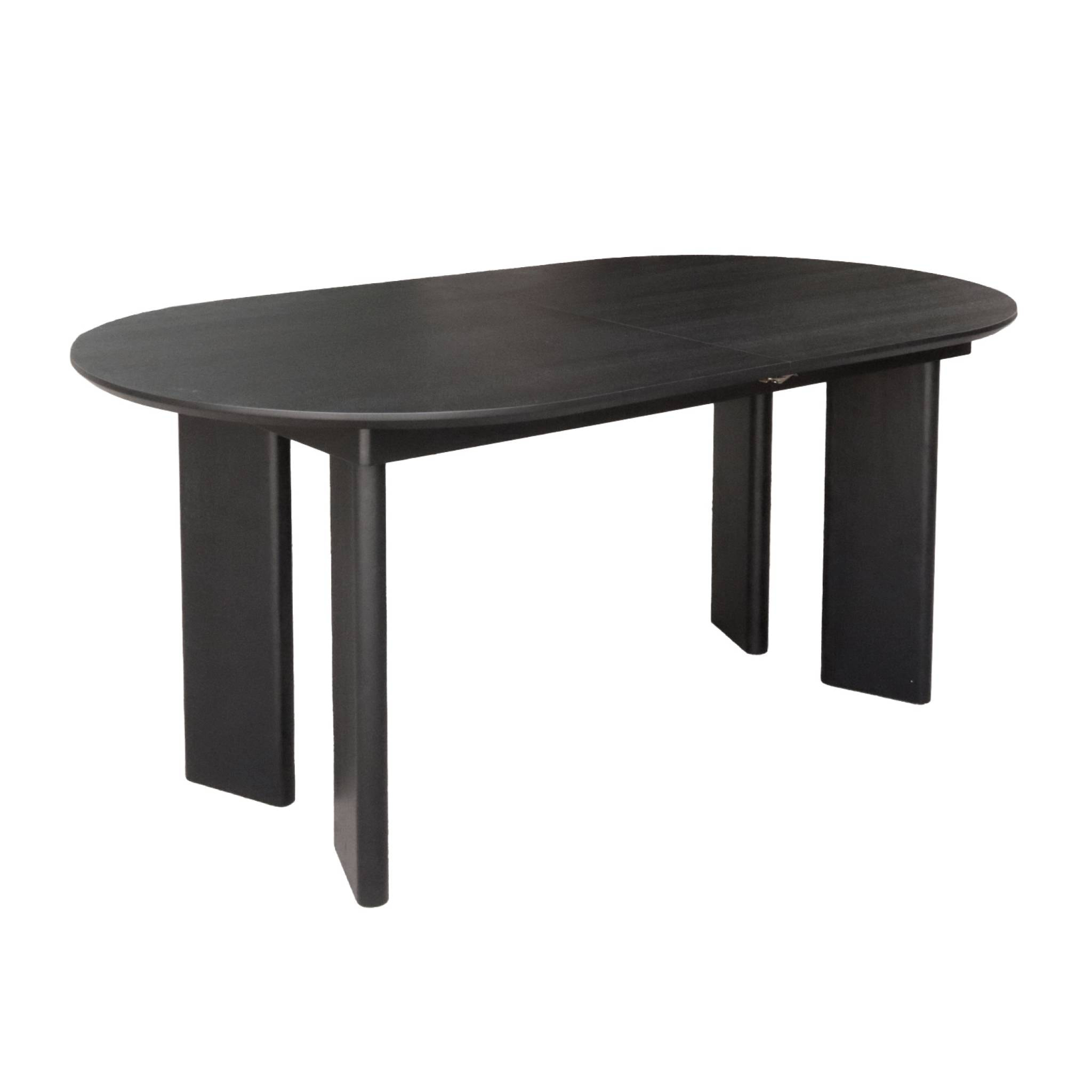Table à manger oblongue extensible bois d'hévéa et placage chêne 6-8 places ALBANE