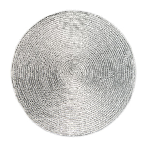 Set de 6 sets de table ronds Excelsa – Platinum, Polypropylène Argenté