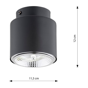 Lampada da soffitto Nano in acciaio nero opaco
