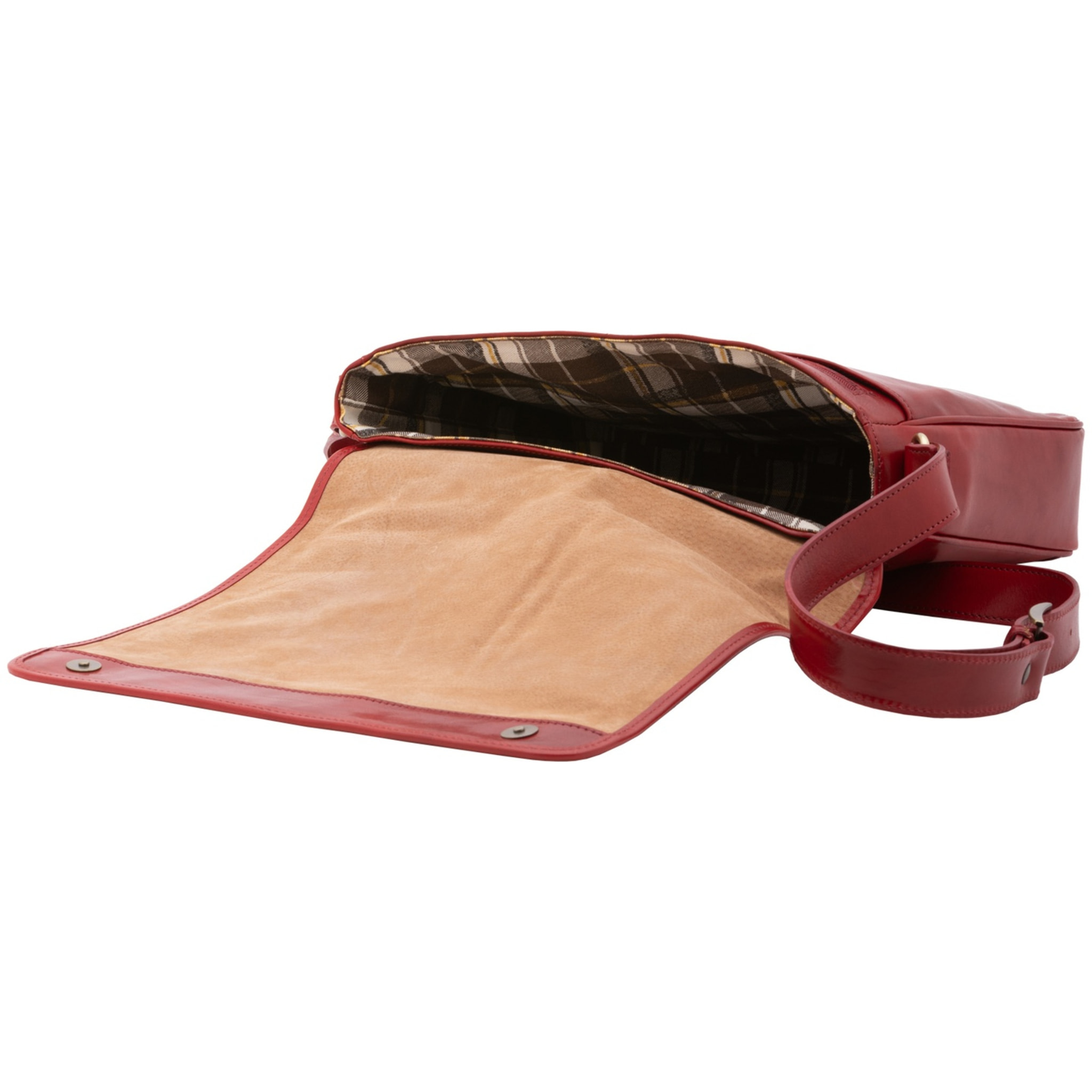 Borsa a tracolla uomo in vera pelle - Modello False - Made in Italy - 28.0 x 35.0 x 9.0 cm