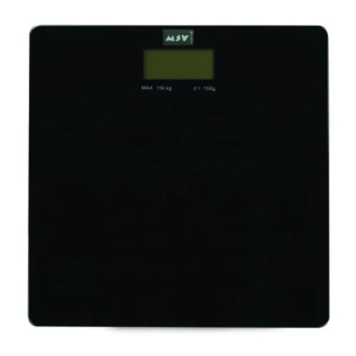 Pèse Personne en Verre Noir 30x30cm MSV