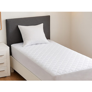 Protege matelas 100% polyester 75gsm quilte - blanc