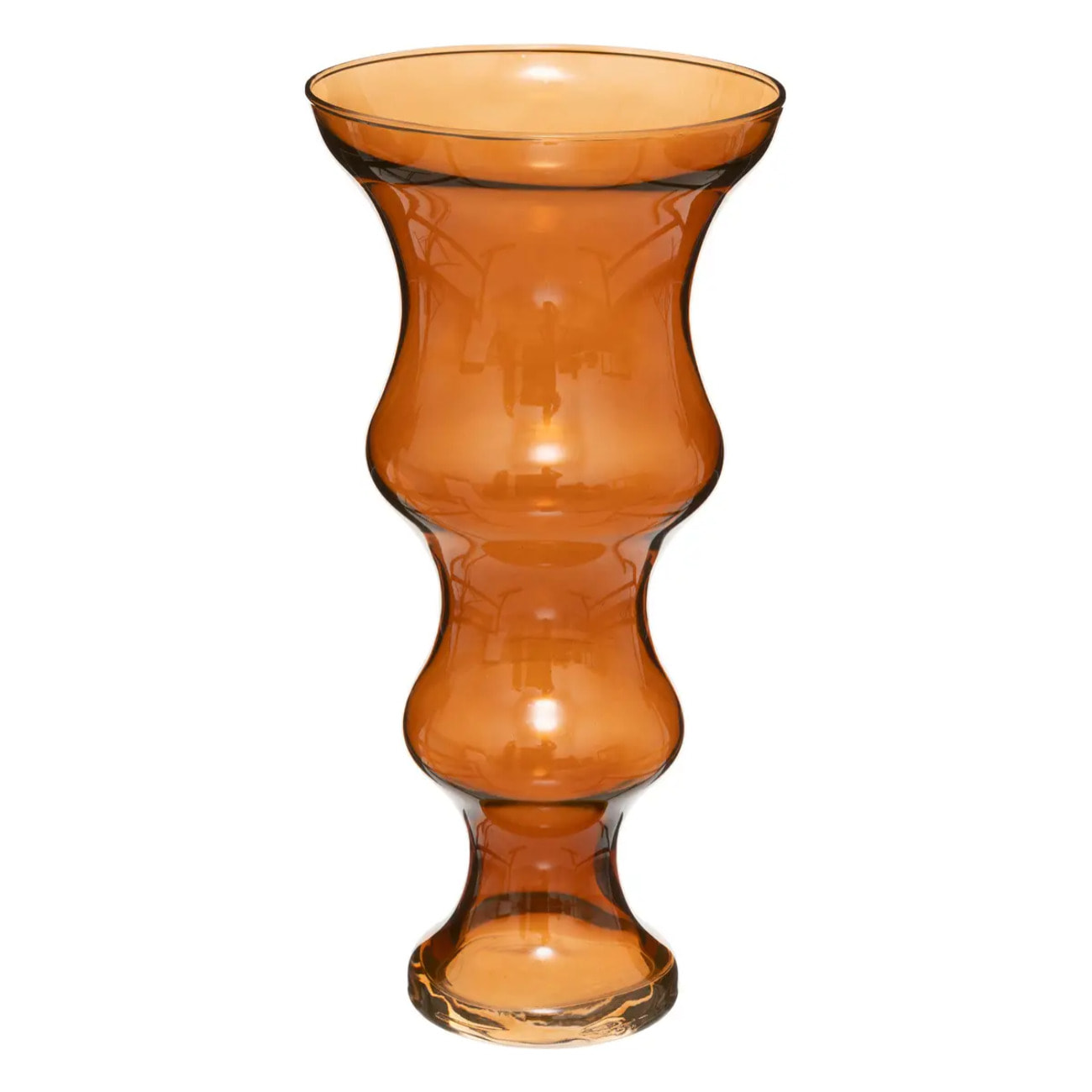 Vase « Double » Atmosphera x matali crasset H36cm en verre ambre