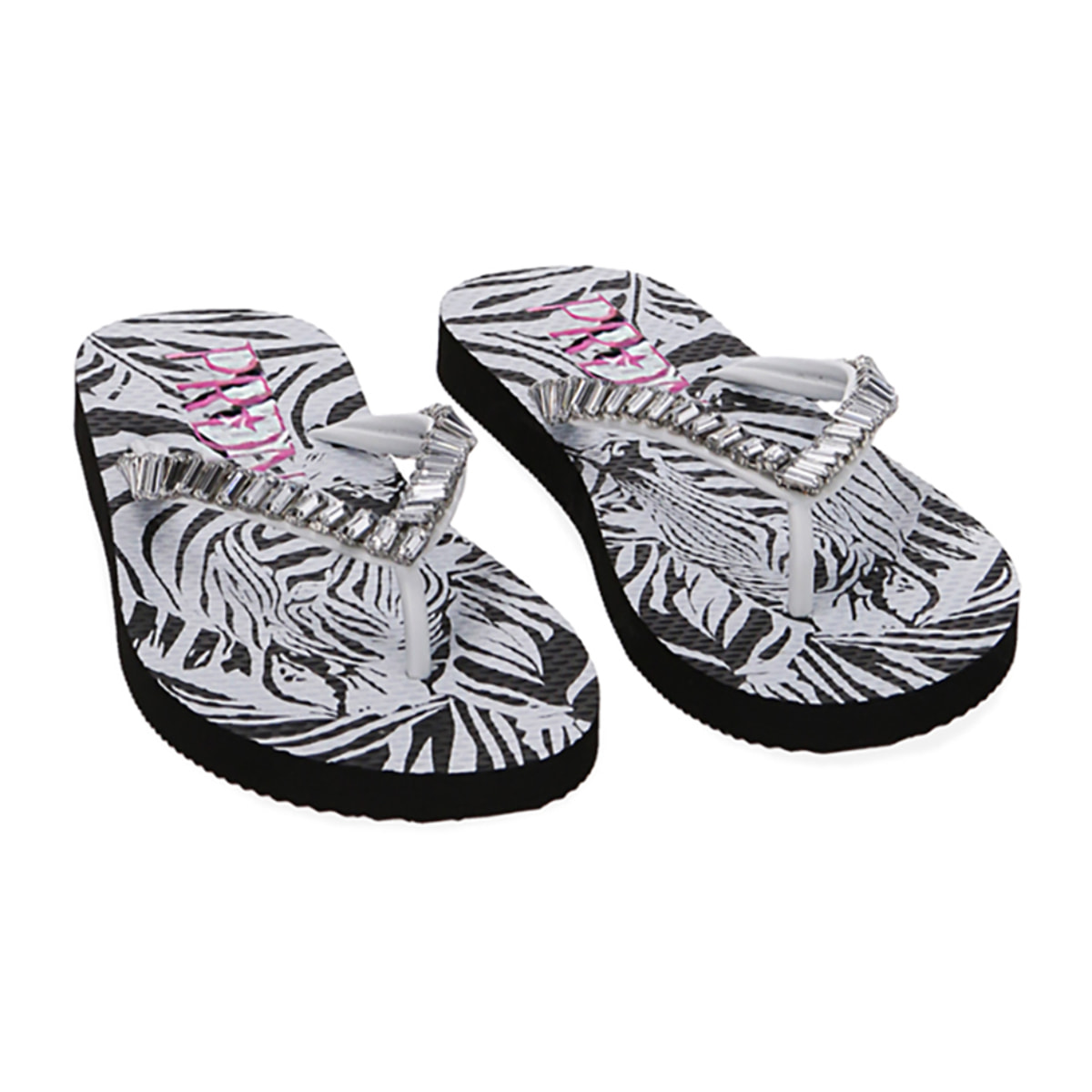 Chanclas de playa de cebra