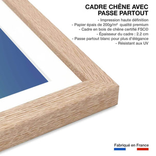 Affiche paysage pause balnéaire Affiche sous cadre bois
