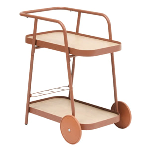 Desserte de jardin Easiness acajou 2 niveaux