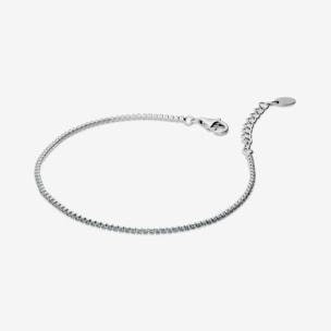 Bracciale Tennis con Cubic Zirconia Celesti 1.2mm