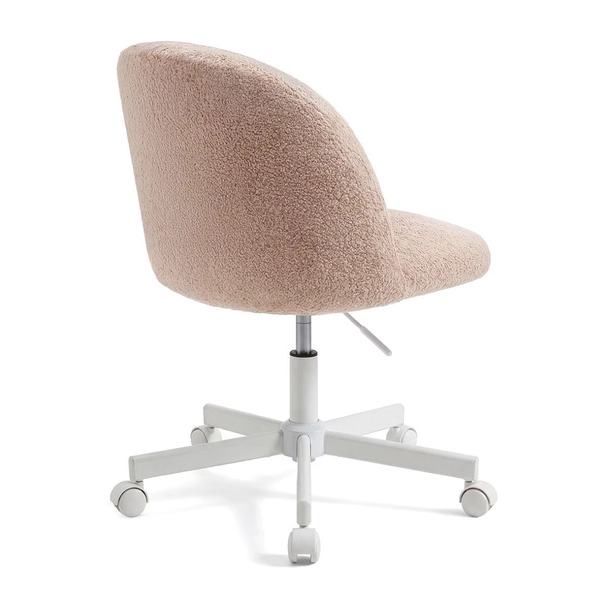Silla de escritorio tapizada en borreguito arena 76-89,5 cm Candy Arena