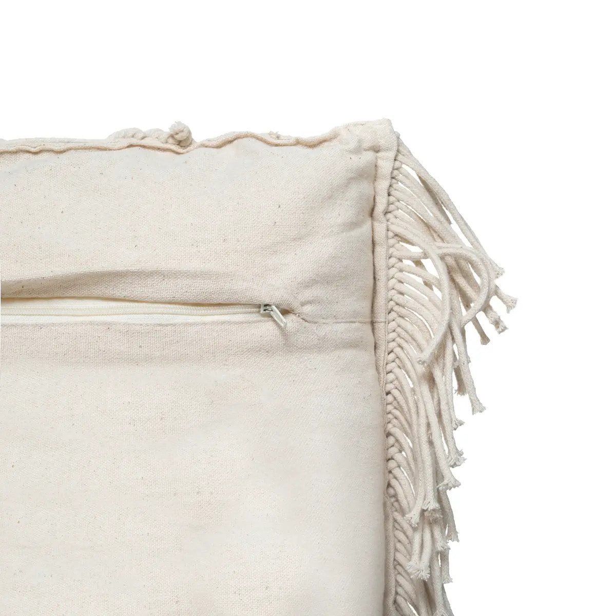 Coussin "Macramé" blanc ivoire 30x50cm