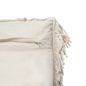 Coussin "Macramé" blanc ivoire 30x50cm