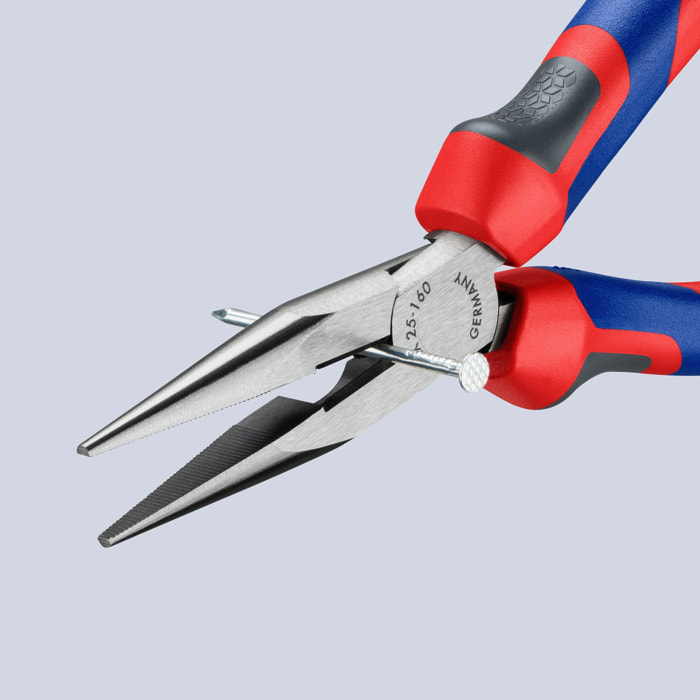 Pince demi-ronde avec tranchant - KNIPEX - 160 mm avec tranchant - 25 02 160