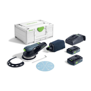 Ponceuse excentrique sans fil ETSC 2 150 4,0 I-Plus - FESTOOL - avec 2 batteries 18v 4.0Ah - chargeur - Systainer- 577726