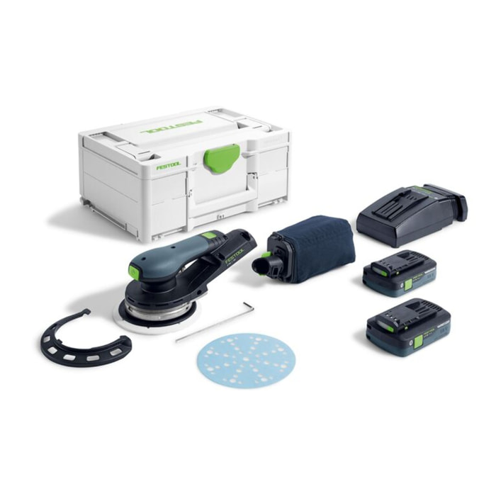 Ponceuse excentrique sans fil ETSC 2 150 4,0 I-Plus - FESTOOL - avec 2 batteries 18v 4.0Ah - chargeur - Systainer- 577726