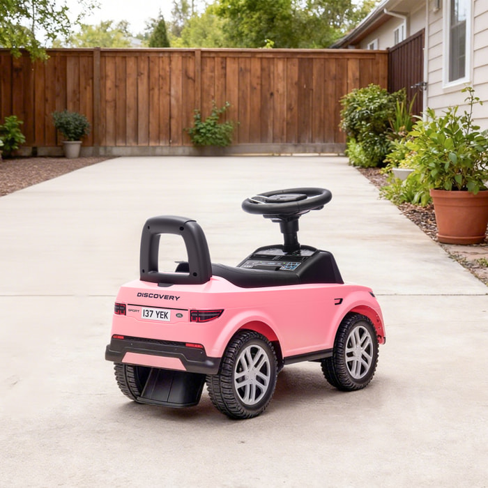 Porteur enfant voiture licence Land Rover Discovery Sport effets sonores rose