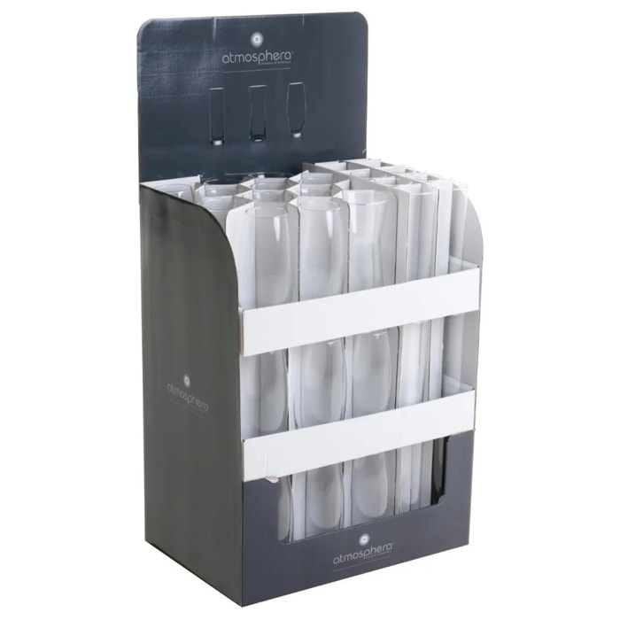 Vase florale transparent H26