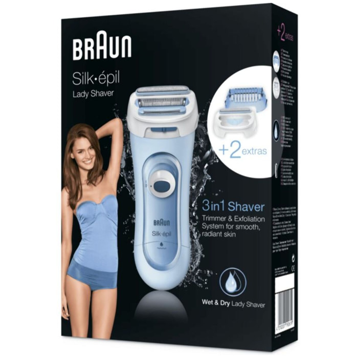 Rasoir électrique femme BRAUN Silk-épil LS5160 WD BLEU