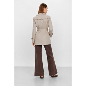 Kocca - Trench da donna doppiopetto in cotone con cintura Donna