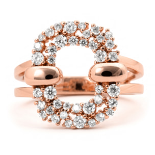 Anillo Polzal acabado oro rosa 18k