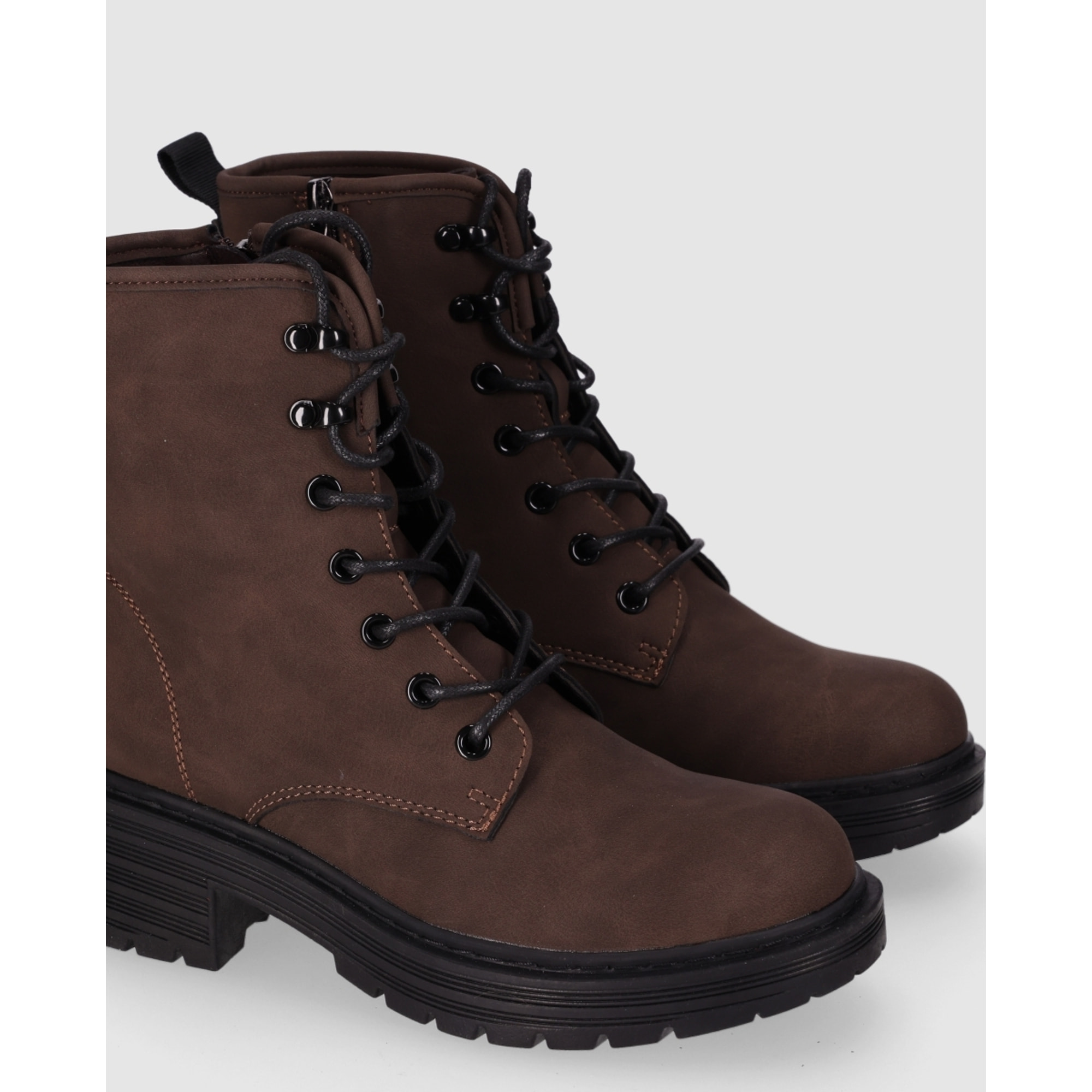 Botines - Marron - Tacón: 4 cm