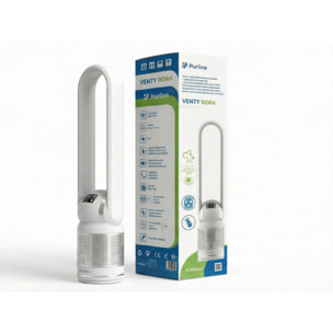 Ventilador Purificador sin Aspas con oscilación y 8 velocidades VENTY BORA PURLINE