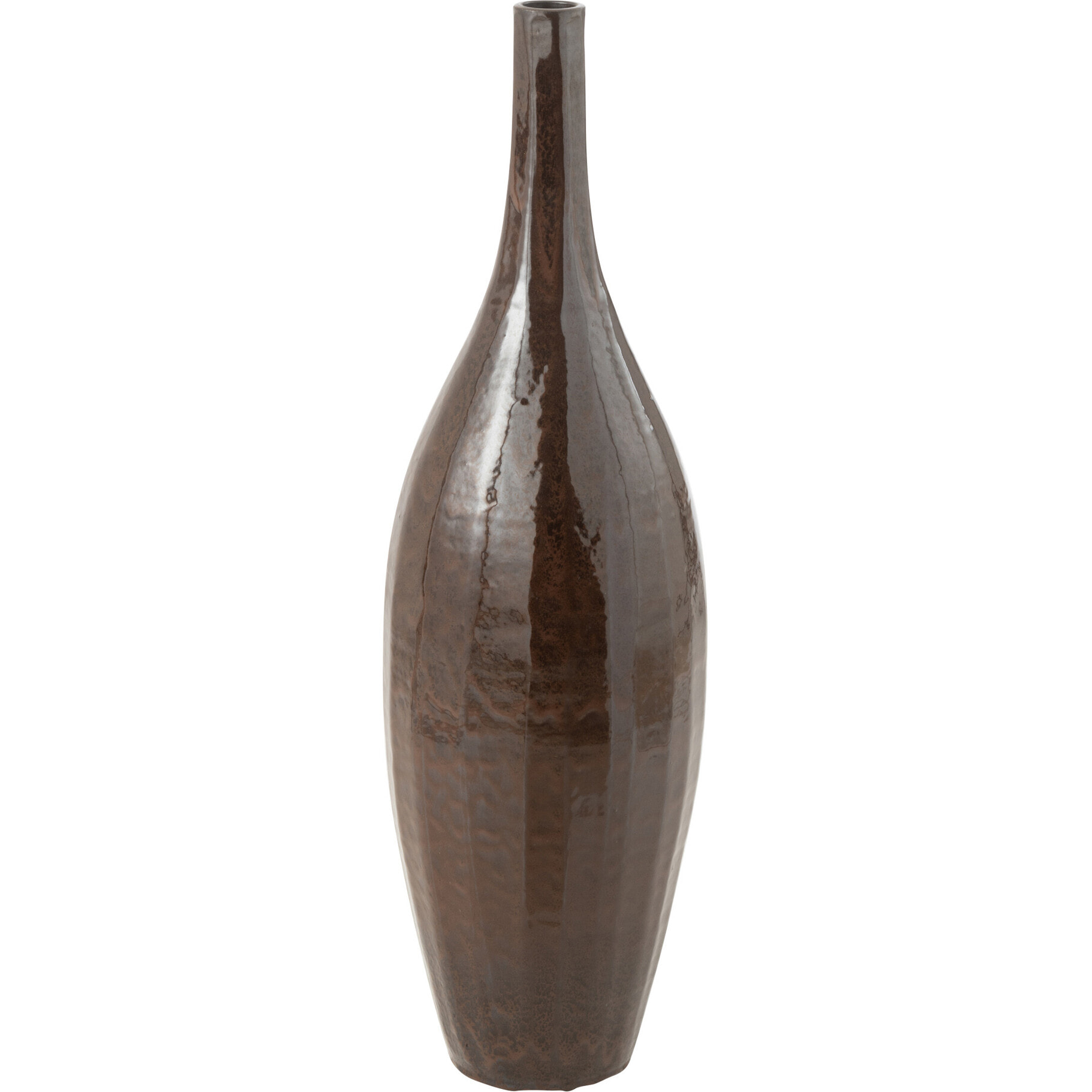 J-Line vase Bouteille Terra - poterie - brillant marron - medium