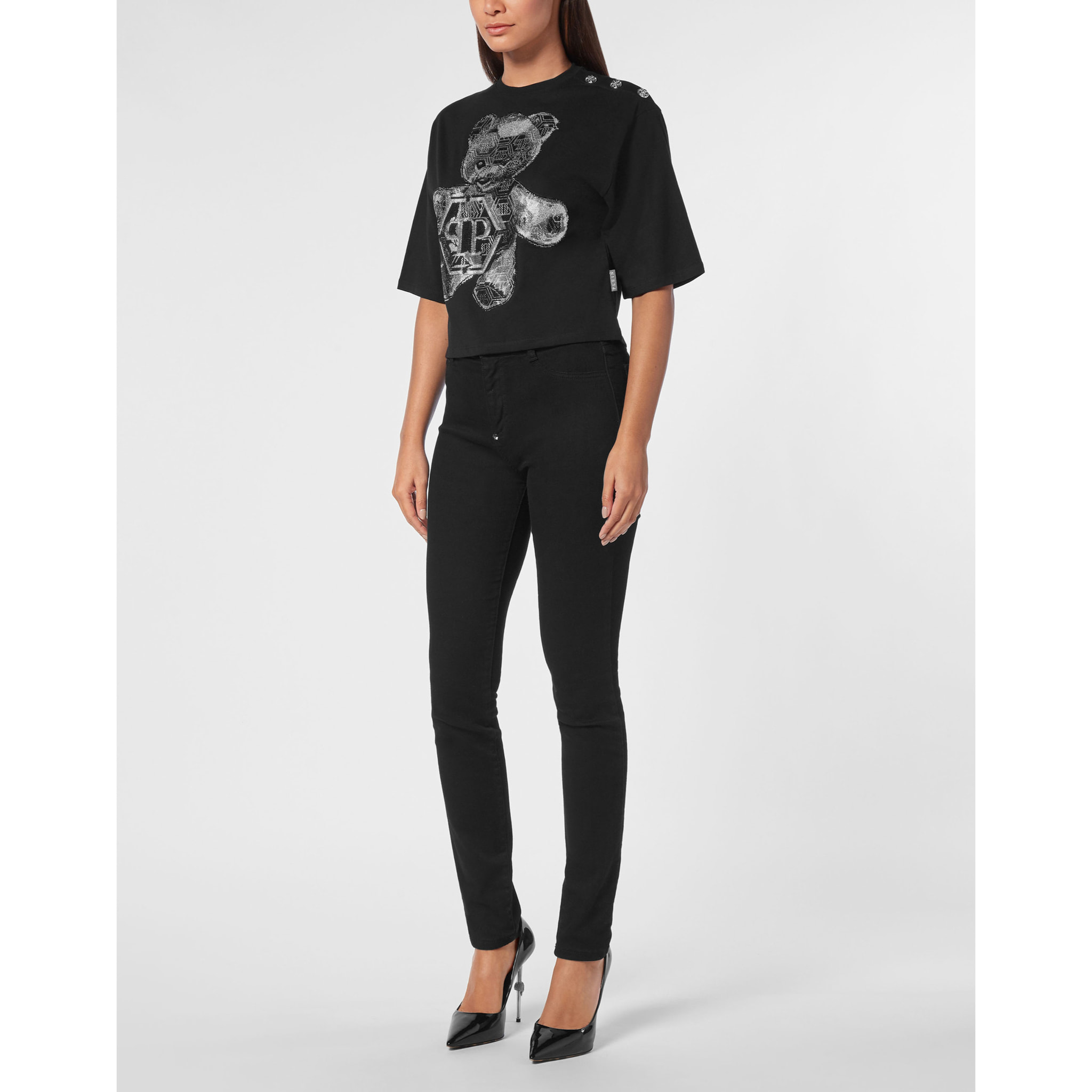 PHILIPP PLEIN T-Shirt Round Neck TEDDY BEAR