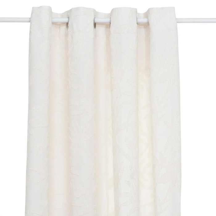 Rideau "Willow" jacquard ivoire 135x260cm