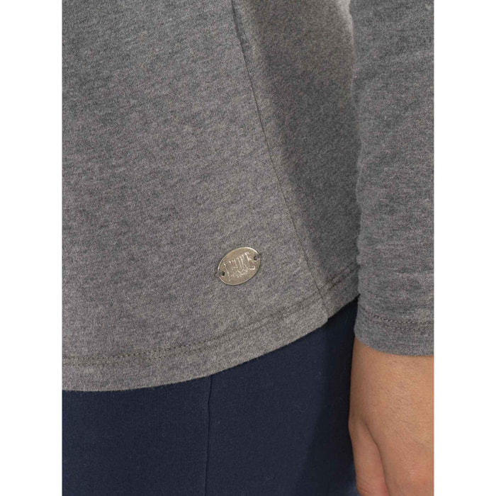 Camiseta de manga larga con cuello alto para mujer "Never Without"