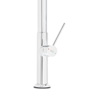 mitigeur monocommande avec douchette extractible et bras pivotant, 2 jets, Chrome (SATBSD288)