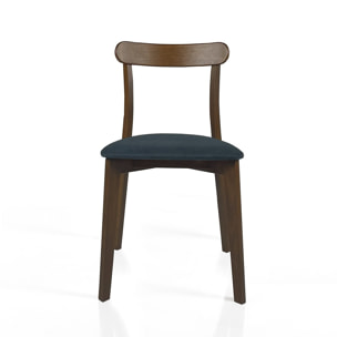 Tomasucci Ensemble de 2 chaises AMBRA en bois foncé