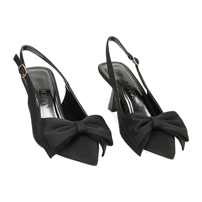 Zapatos de tacón descubierto negros