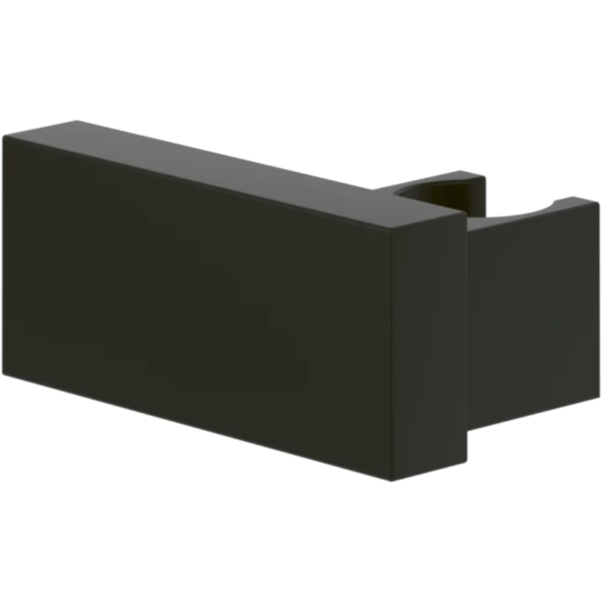 Support mural fixe pour douchette Universal rectangle Noir mat