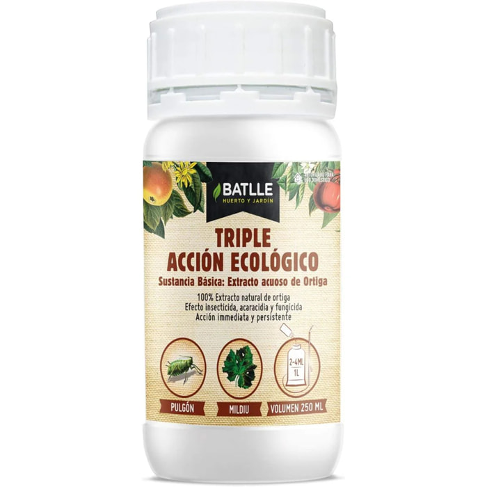Triple acción Eco concentrado insecticida fungicida acaricida 250 ml Batlle