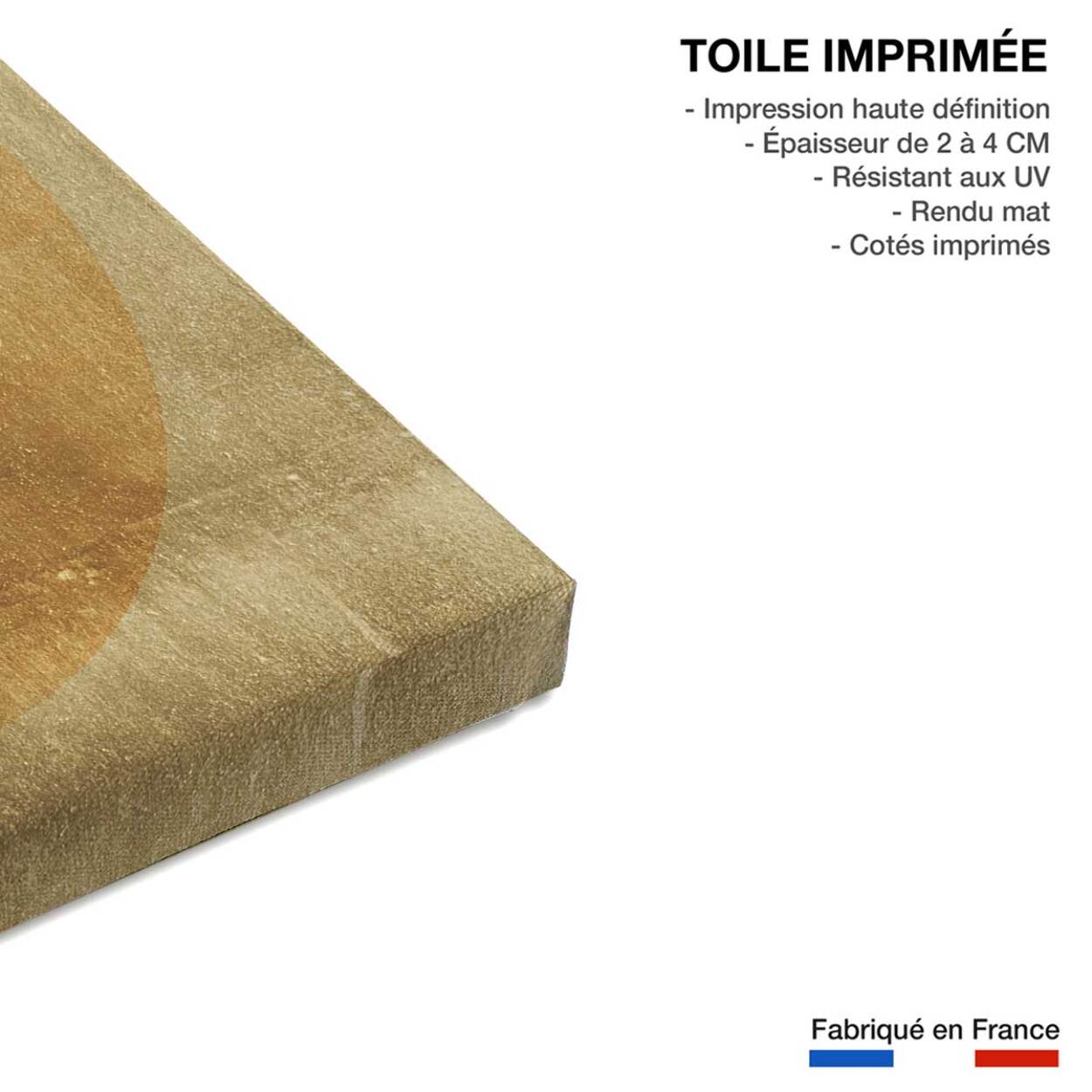 Tableau abstrait golden ocean Toile imprimée