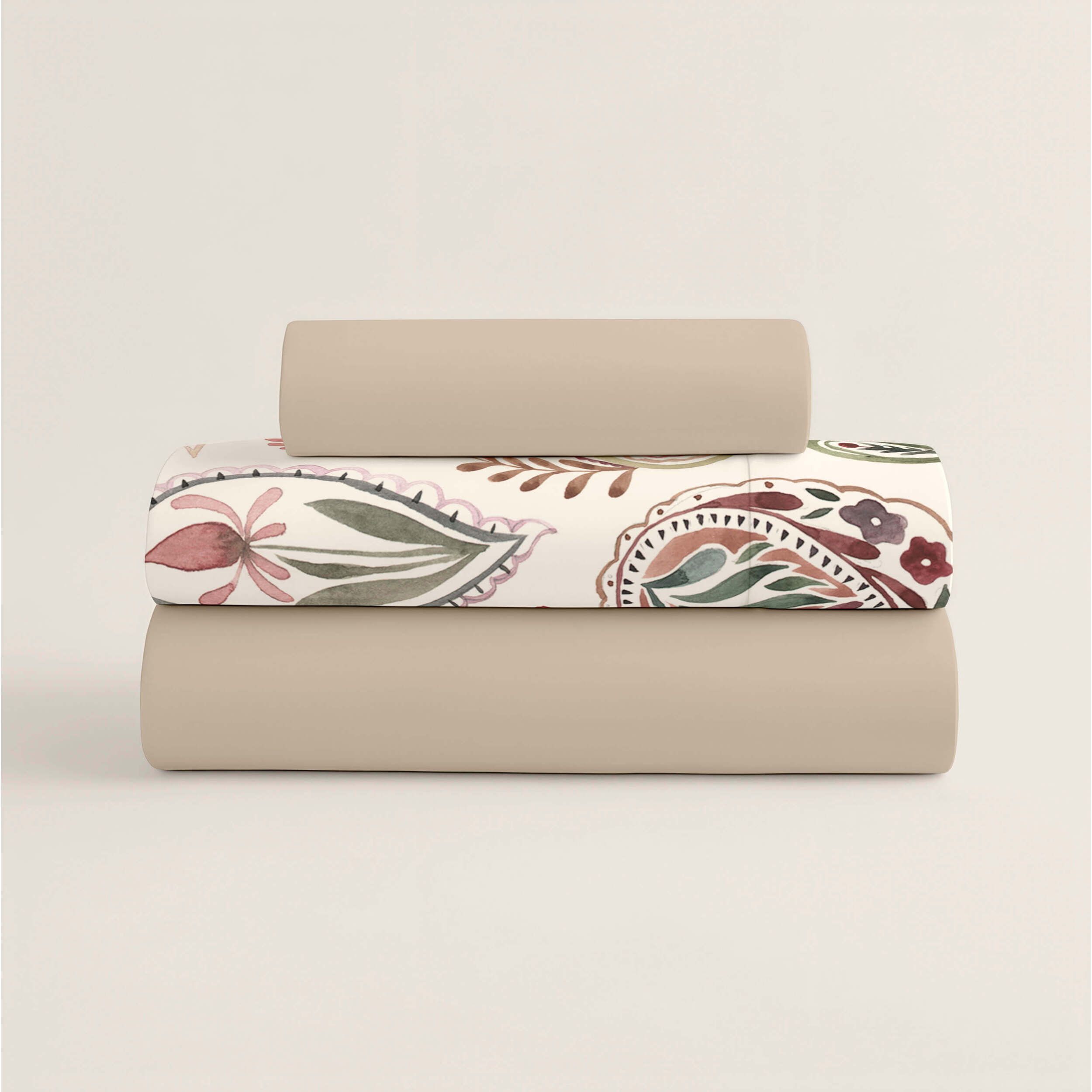 Juego de Sábanas Estampadas - 100% Algodón - Incluye 1 o 2 Fundas de Almohada + 1 Sábana Bajera - Ashley