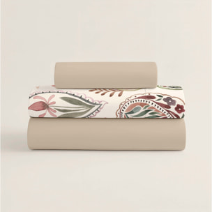 Juego de Sábanas Estampadas - 100% Algodón - Incluye 1 o 2 Fundas de Almohada + 1 Sábana Bajera - Ashley