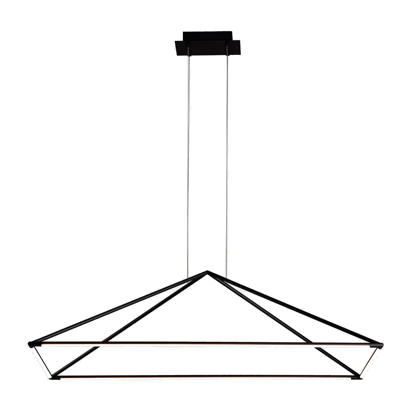 LEDS·C4 Lámpara Colgante Tubs 900MM LED 29W Blanco Cálido 2700K Negro para Interior,