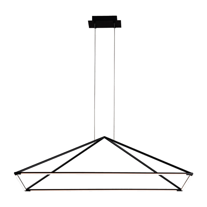 LEDS·C4 Lámpara Colgante Tubs 900MM LED 29W Blanco Cálido 2700K Negro para Interior,